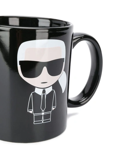 Shop Karl Lagerfeld Logo Print Mug Set In Black