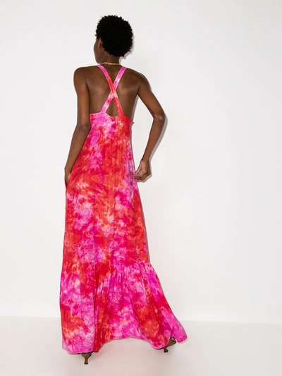 Shop Honorine Tie-dye Print Maxi Dress In Pink
