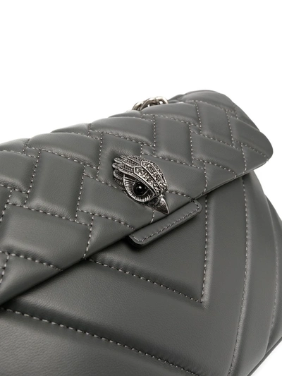 Shop Kurt Geiger Kensington Quilted Crossbody Bag In Grey