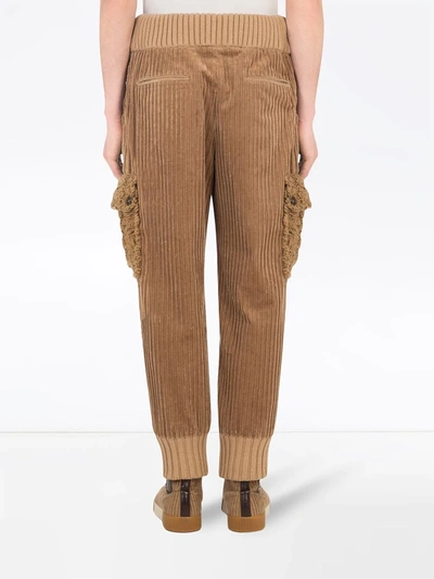 Shop Dolce & Gabbana Corduroy Loose-fit Trousers In Neutrals