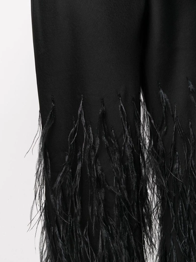 Shop Cult Gaia Elasticated Feather-detail Trousers In Black