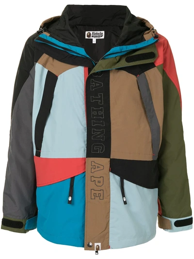 Shop A Bathing Ape Cordura Colour-block Snowboard Jacket In Multicolour