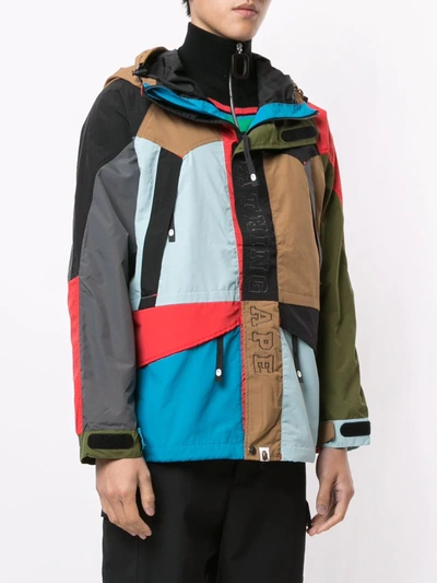 Shop A Bathing Ape Cordura Colour-block Snowboard Jacket In Multicolour