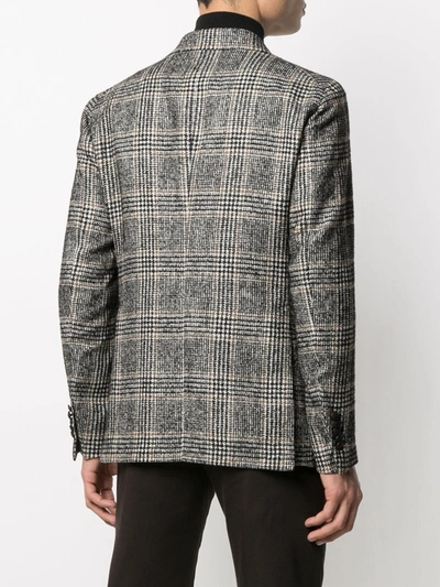 Shop Tagliatore Super 120 Wool Blazer In Grey