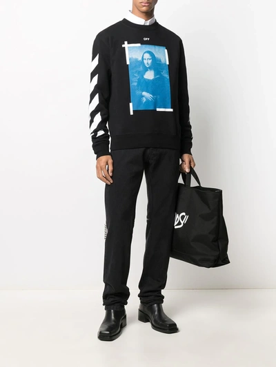 Shop Off-white Mona Lisa Print Sweatshirt In Black