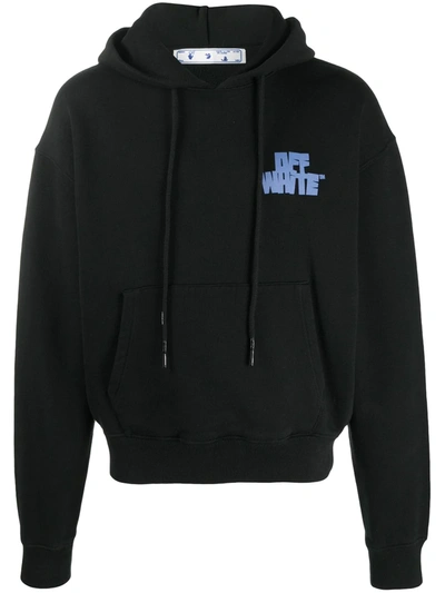 Shop Off-white Chest Logo-print Hoodie In Black