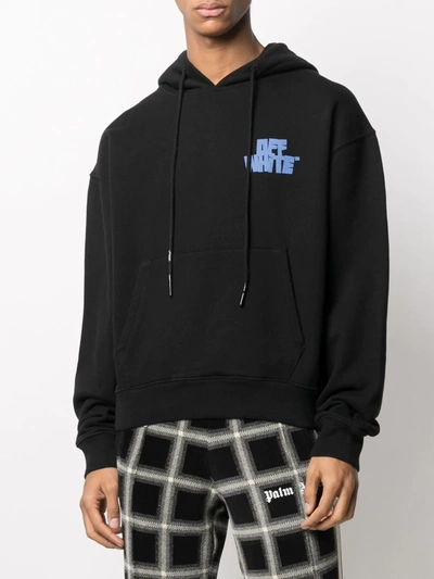 Shop Off-white Chest Logo-print Hoodie In Black