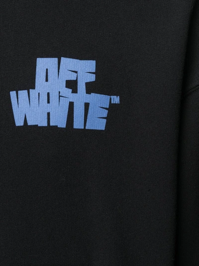 Shop Off-white Chest Logo-print Hoodie In Black