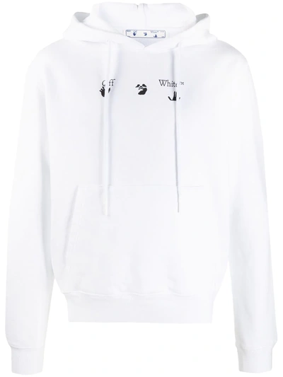 Shop Off-white Peace Worldwide Hoodie In White