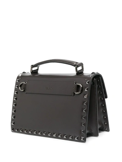 Shop Valentino Rockstud-embellished Tote Bag In Grey