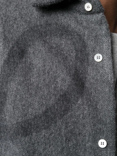 Shop Loewe Anagram Blanket Shirt In Grey