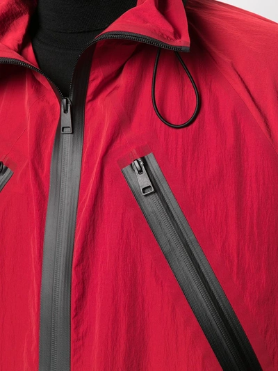 Shop Bottega Veneta Mid-length Parka Jacket In Red