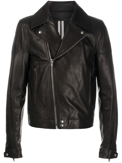 Shop Rick Owens Dracubiker Zip-up Biker Jacket In Black