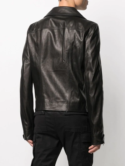 Shop Rick Owens Dracubiker Zip-up Biker Jacket In Black