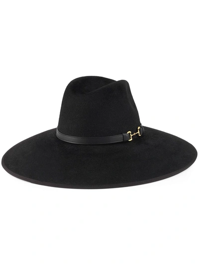 Shop Gucci Horsebit-detail Hat In Black