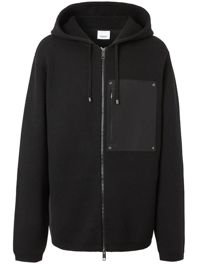 Shop Burberry Contrast-pocket Hoodie In Black