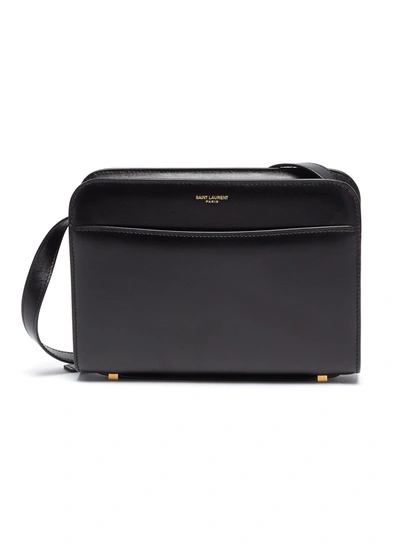 Shop Saint Laurent Calfskin Leather Shoulder Bag In Black