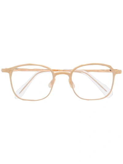 Shop Masahiromaruyama Mm-0014 Oval-frame Glasses In Gold