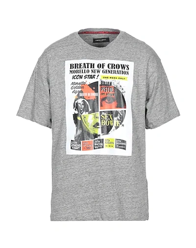 Shop Frankie Morello Man T-shirt Grey Size L Cotton