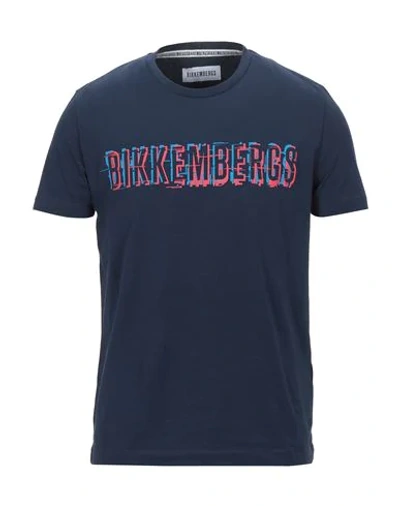 Shop Bikkembergs T-shirts In Dark Blue