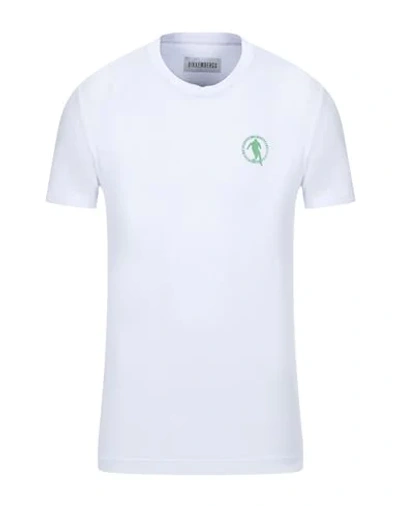 Shop Bikkembergs Man T-shirt White Size S Cotton, Elastane