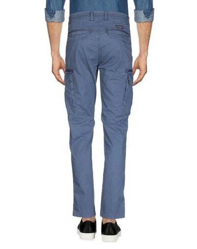 Shop Jeckerson Casual Pants In Slate Blue
