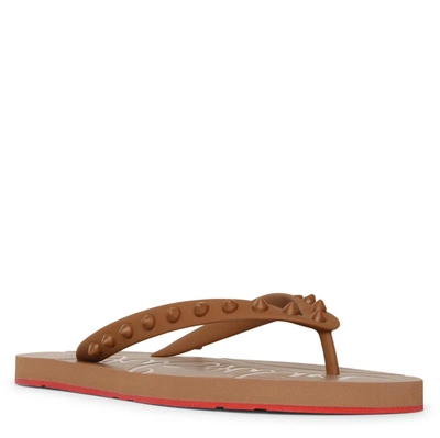 Christian Louboutin 10mm Loubi Flip Rubber Thong Sandals