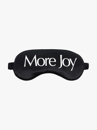 Shop More Joy Black Logo Print Silk Eye Mask