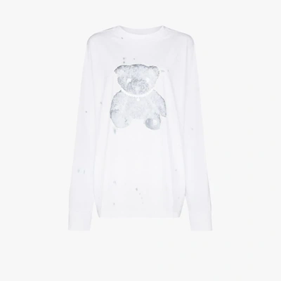 Shop We11 Done Teddy Bear Cotton Sweatshirt - Women's - Cotton In White
