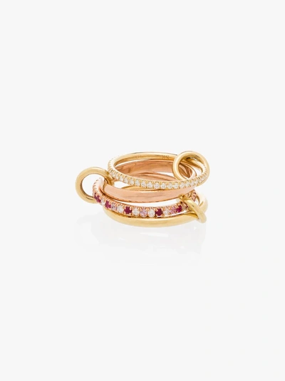 Shop Spinelli Kilcollin 18k Yellow Gold Polaris Ruby And Sapphire Ring