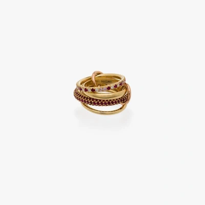 Shop Spinelli Kilcollin 18k Yellow Gold Vega Ruby And Sapphire Ring