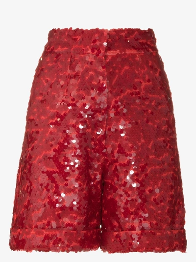 Shop Anouki Catherine Sequin Shorts In Red