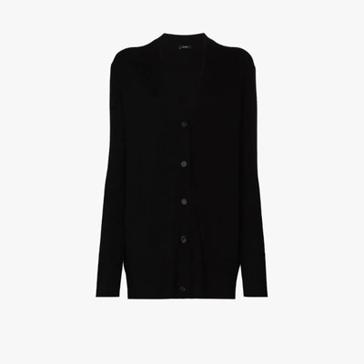 Shop Joseph Button-up Cashmere Cardigan In Black