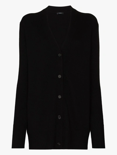 Shop Joseph Button-up Cashmere Cardigan In Black