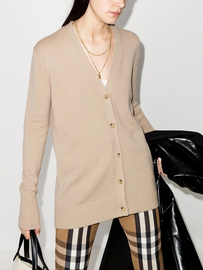 Shop Joseph Neutrals Longline Cashmere Cardigan