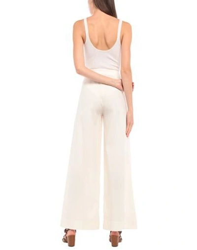 Shop Erika Cavallini Woman Pants White Size 6 Linen, Viscose, Elastane