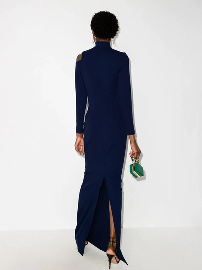 Shop Solace London Blue Ares Cutout Maxi Dress