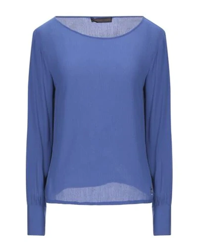 Shop Trussardi Jeans Woman Top Blue Size 8 Viscose