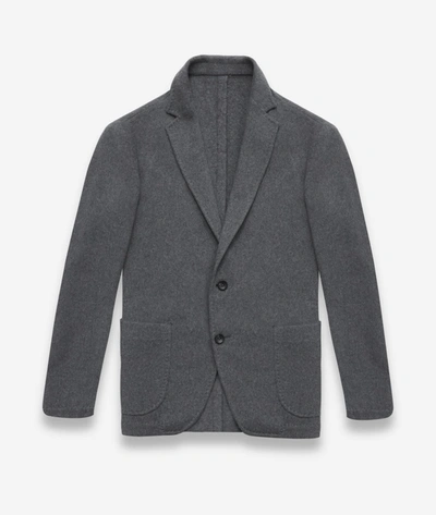 Shop Larusmiani Cashmere Sport Coat Whitman In Grey