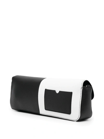 Shop Abra Check-print Baguette Bag In Black