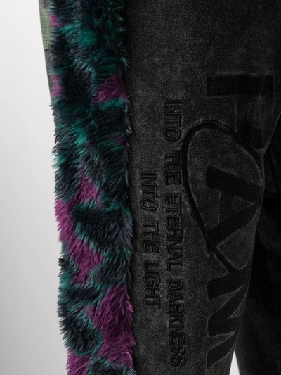 Shop Perks And Mini Deep Level Faux-fur Trackpants In Black