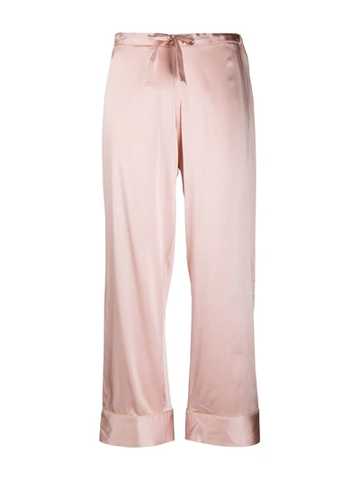 Gilda & Pearl Backstage Silk Pyjama Set In Pink