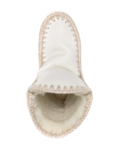 Mou Embellished Logo Snow Boots In White