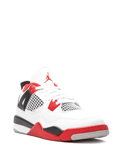 Shop Jordan 4 Retro "fire Red 2020" Sneakers In White