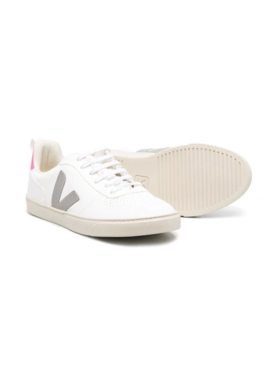 Shop Veja Teen Campo Sneakers In White