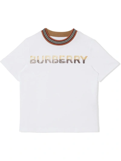 Shop Burberry Confectionery -print Cotton T-shirt In White