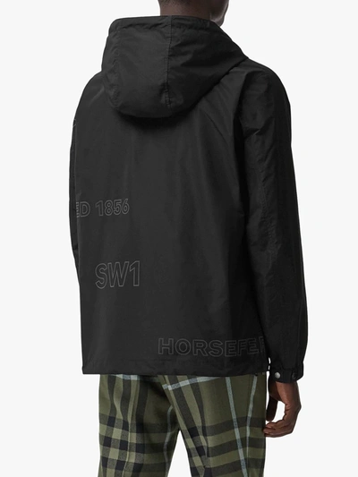 Shop Burberry Horseferry-print Hooded Jacket In Black