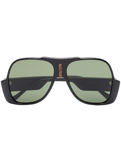 Shop Gucci Gg0785s1 Oversize-frame Sunglasses In Black