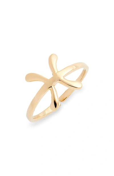 Shop Sterling Forever Zodiac Ring In Gold Pisces