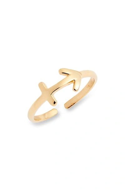 Shop Sterling Forever Zodiac Ring In Gold Sagittarius